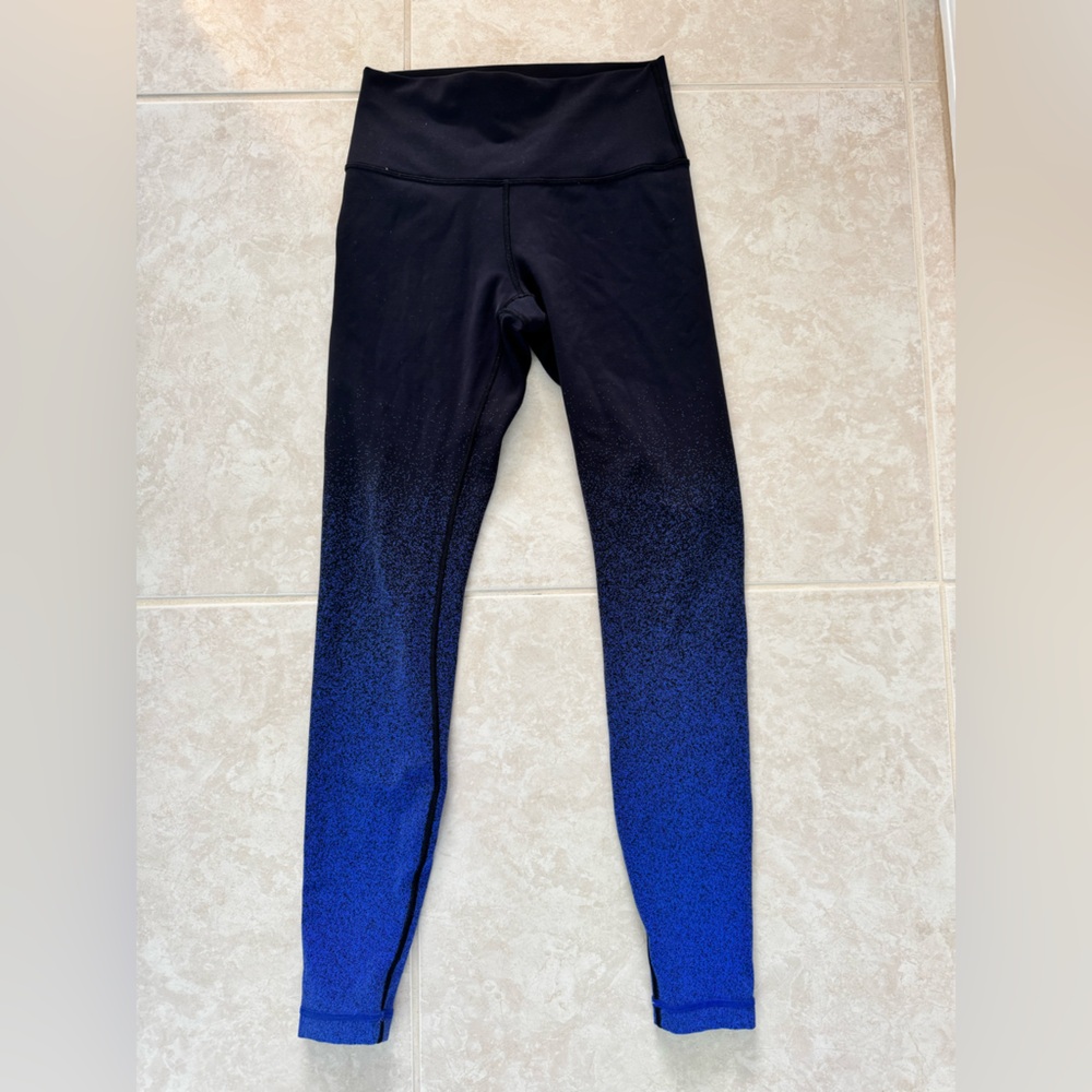 Lululemon Athletica Black and Blue Ombre Leggings